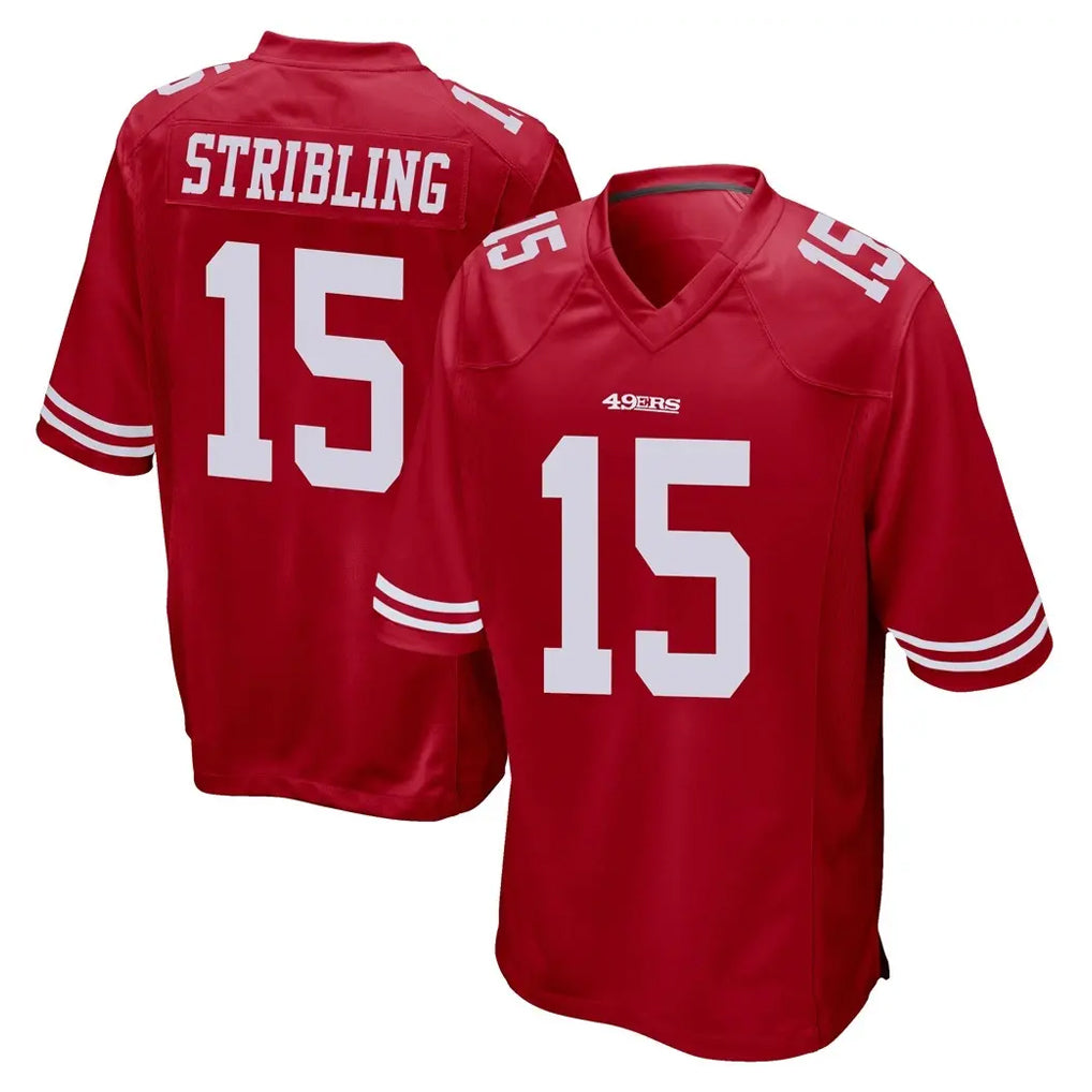 SF.49ers #15 De'Zhaun Stribling Player Red Home Game STECN Stitched Jerseys