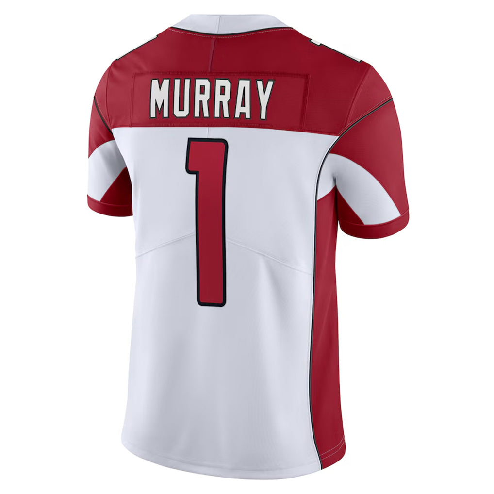 A.Cardinals #1 Kyler Murray Player White Vapor Limited Home Game STECN Stitched Jerseys