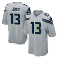 S.Seahawks #13 Ernest Jones IV Player Gray Home Game STECN Stitched Jerseys