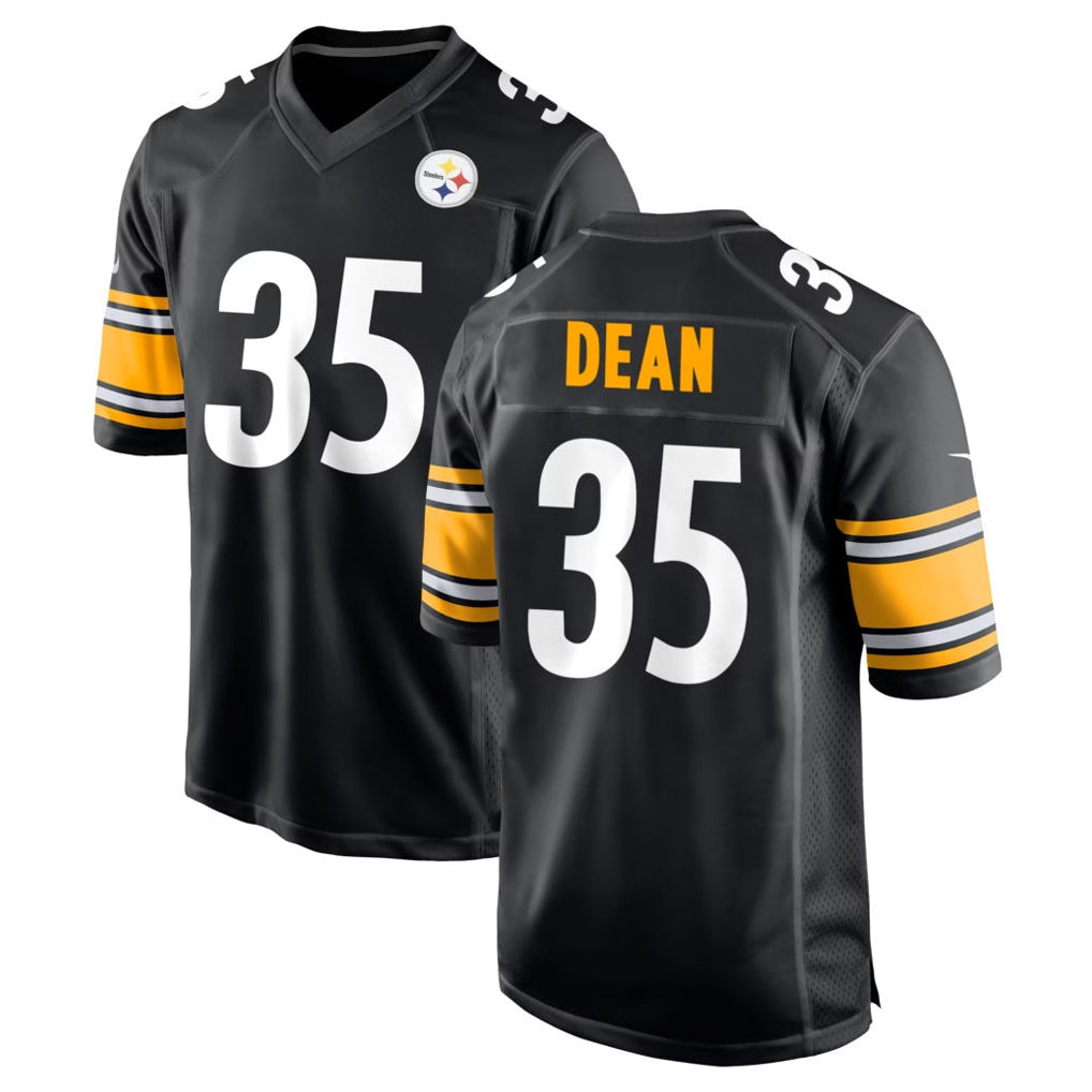 P.Steelers #35 Jamel Dean Player Black Home Game STECN Stitched Jerseys