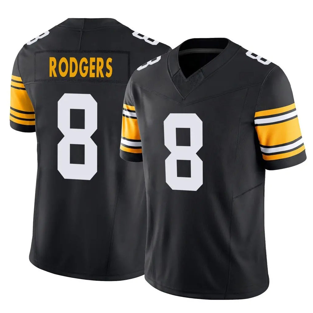 P.Steelers #8 Aaron Rodgers Player Black Limited Alternate Vapor F.U.S.E. Home Game STECN Stitched Jerseys