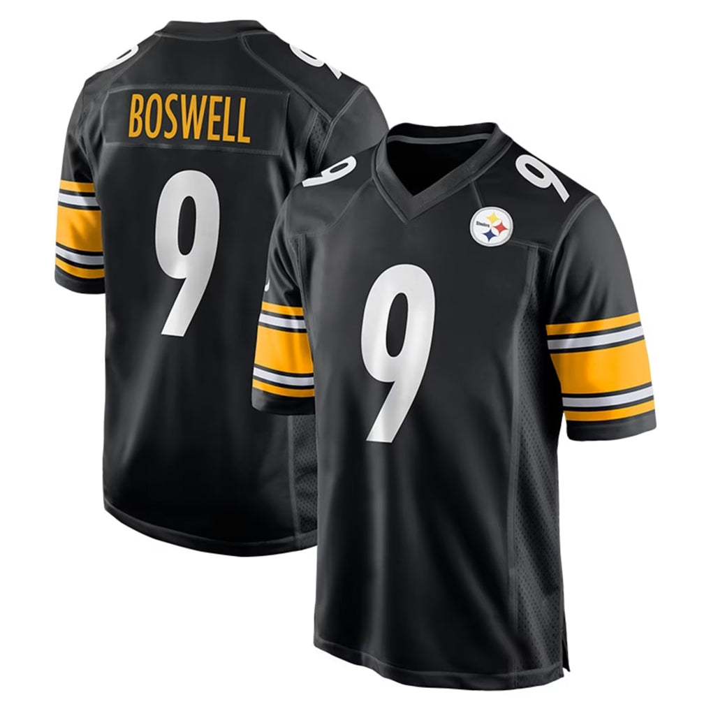 P.Steelers #9 Chris Boswell Player Black Home Game STECN Stitched Jerseys