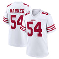 SF.49ers #54 Fred Warner Player White Game Home STECN Stitched Jerseys