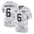 SF.49ers #6 Malik Mustapha Player Arctic Camo Limited Salute To Service Home Game STECN Stitched Jerseys