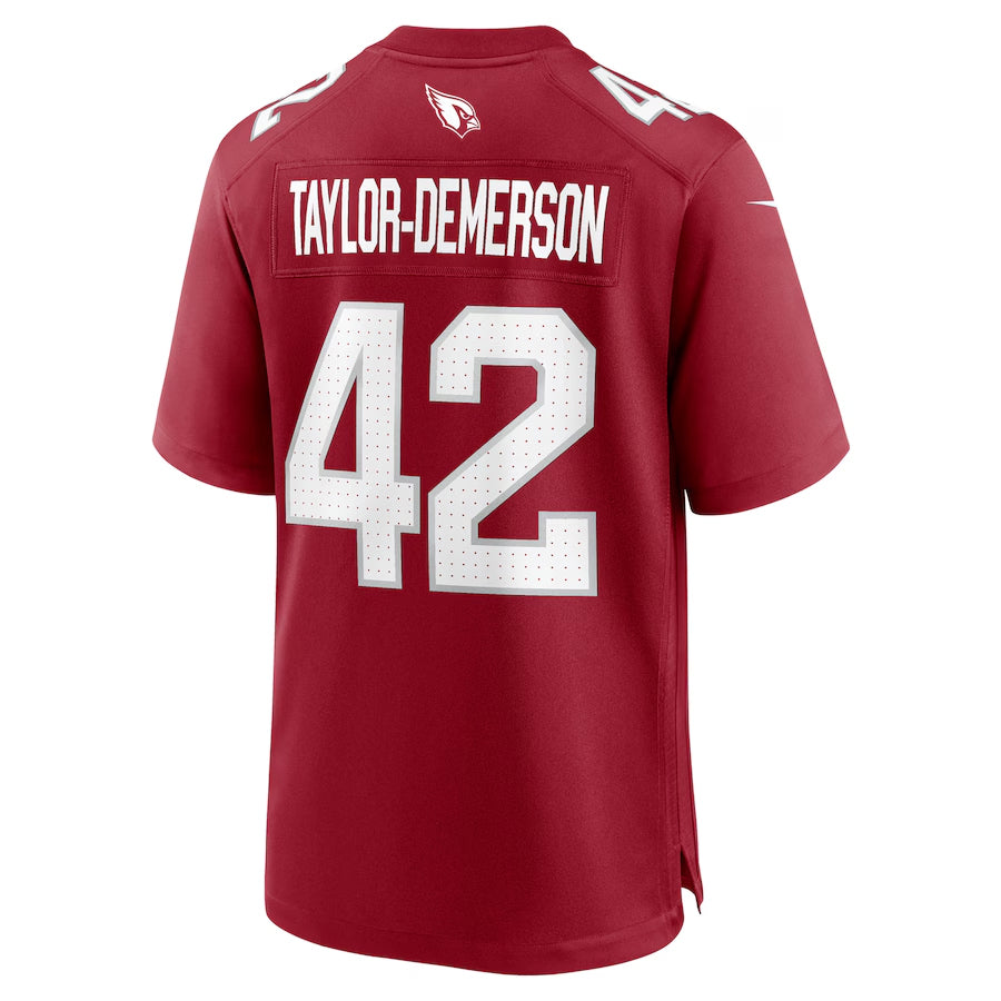 A.Cardinals #42 Dadrion Taylor-Demerson Player Cardinal Home Game STECN Stitched Jerseys