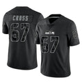 S.Seahawks #67 Charles Cross Player Black Limited Reflective Home Game STECN Stitched Jerseys