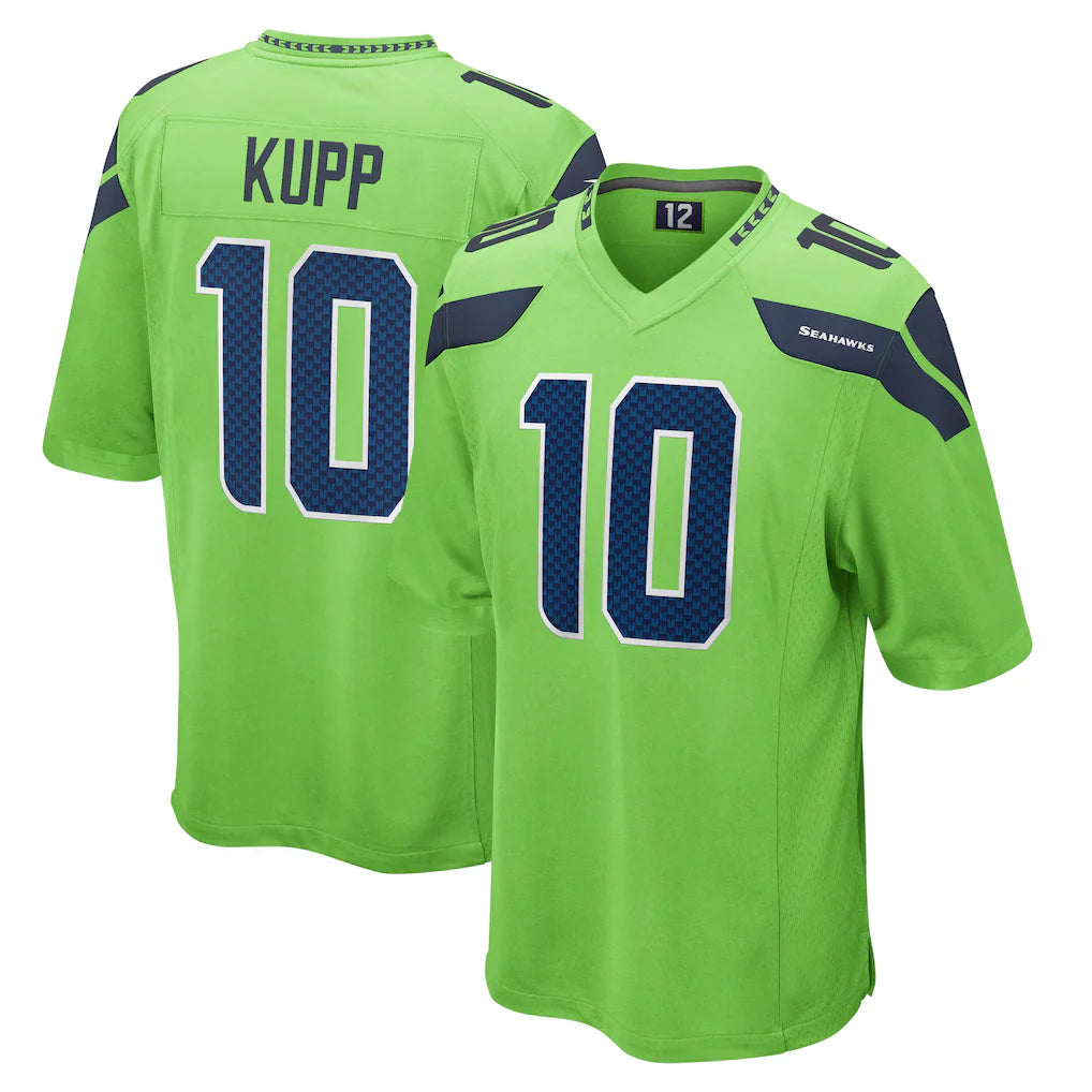 S.Seahawks #10 Cooper Kupp Player Green Home Game STECN Stitched Jerseys
