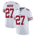 SF.49ers #27 Ji'Ayir Brown Player White Limited Vapor Untouchable Home Game STECN Stitched Jerseys