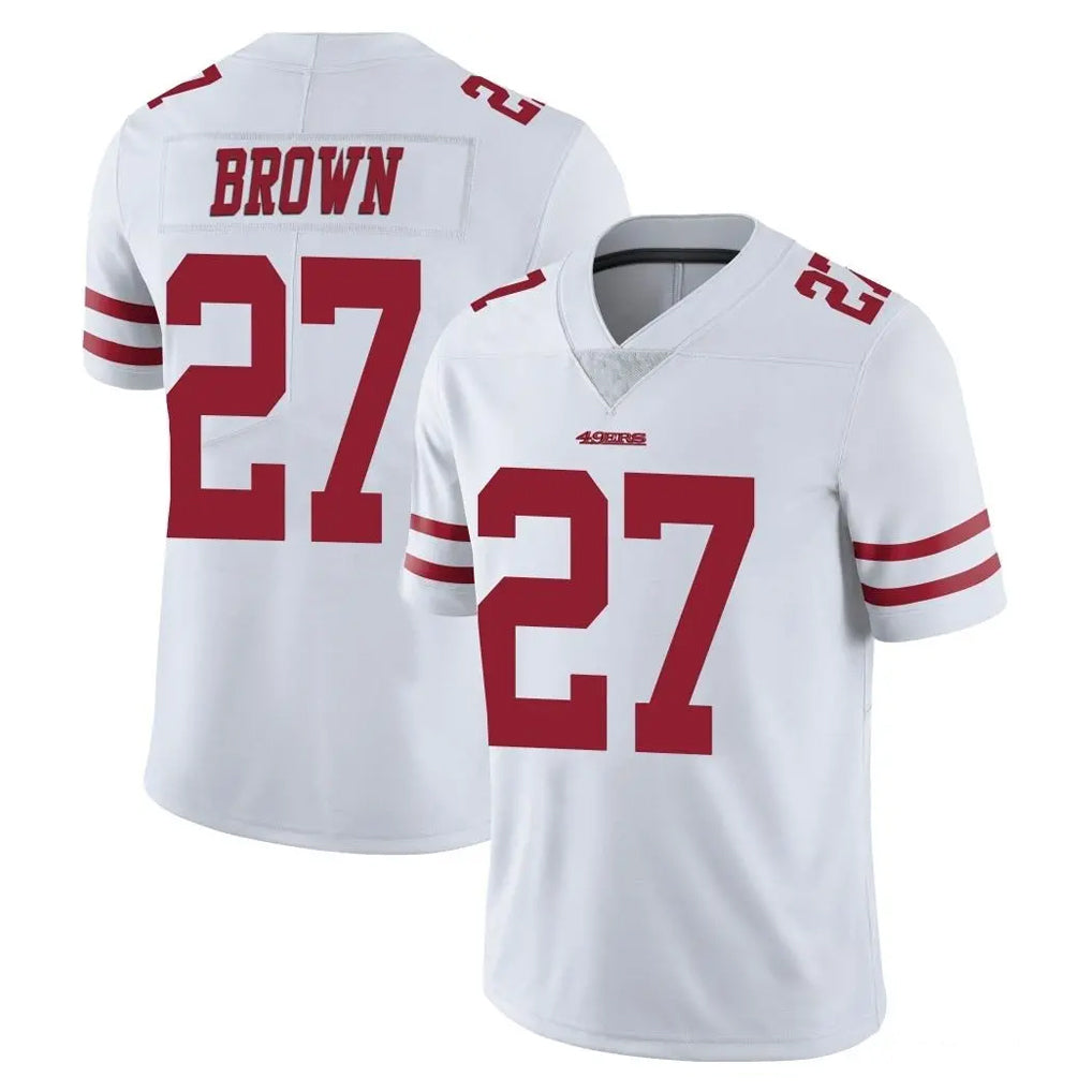 SF.49ers #27 Ji'Ayir Brown Player White Limited Vapor Untouchable Home Game STECN Stitched Jerseys