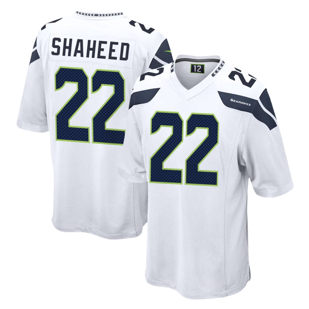 S.Seahawks #22 Rashid Shaheed Player White Home Game STECN Stitched Jerseys