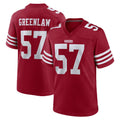 SF.49ers #57 Dre Greenlaw Player Red Game Home STECN Stitched Jerseys