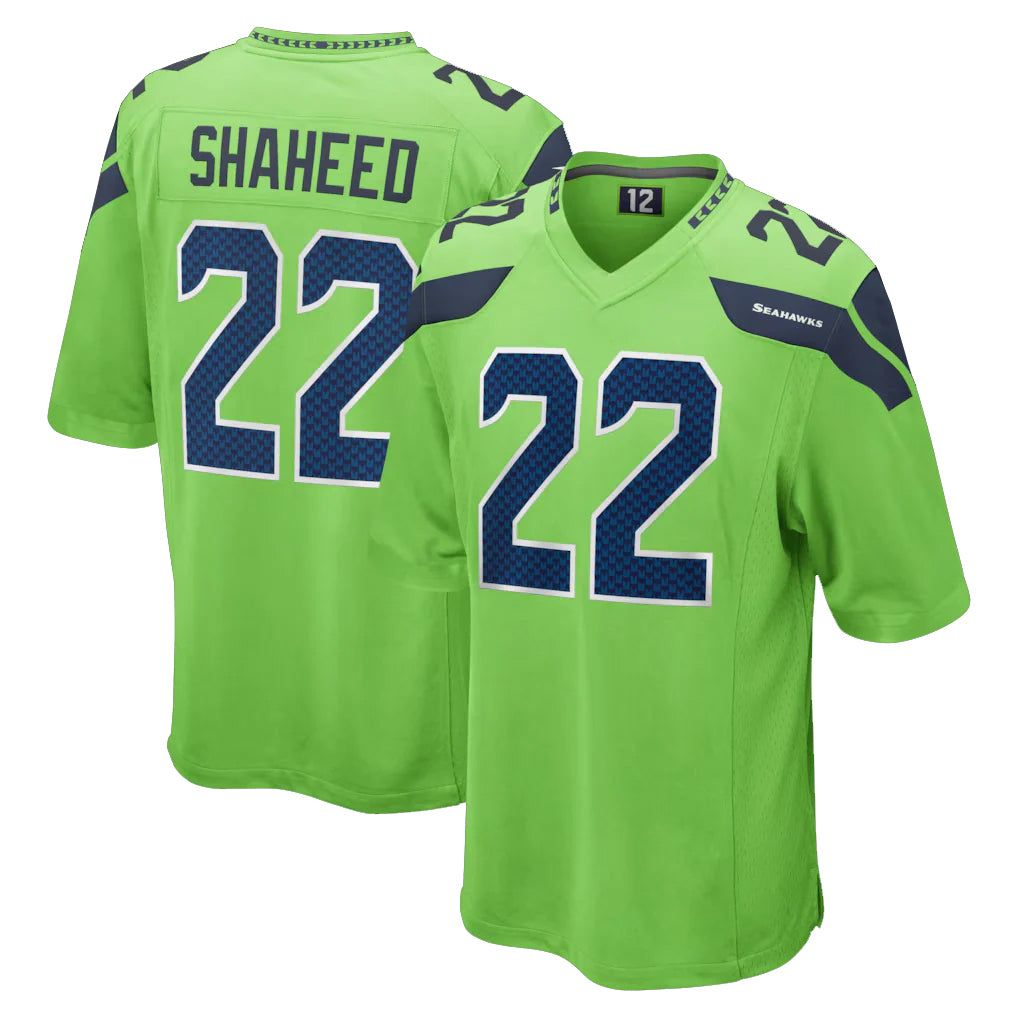 S.Seahawks #22 Rashid Shaheed Player Green Home Game STECN Stitched Jerseys