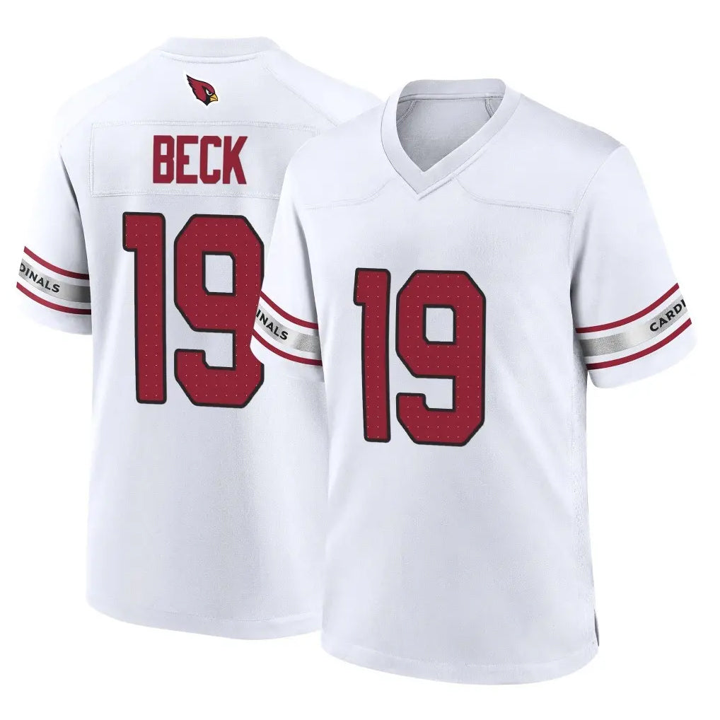A.Cardinals #19 Carson Beck Player White Home Game STECN Stitched Jerseys