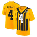 P.Steelers #4 DK Metcalf Player Gold Limited 1933 Throwback Home Game STECN Stitched Jerseys