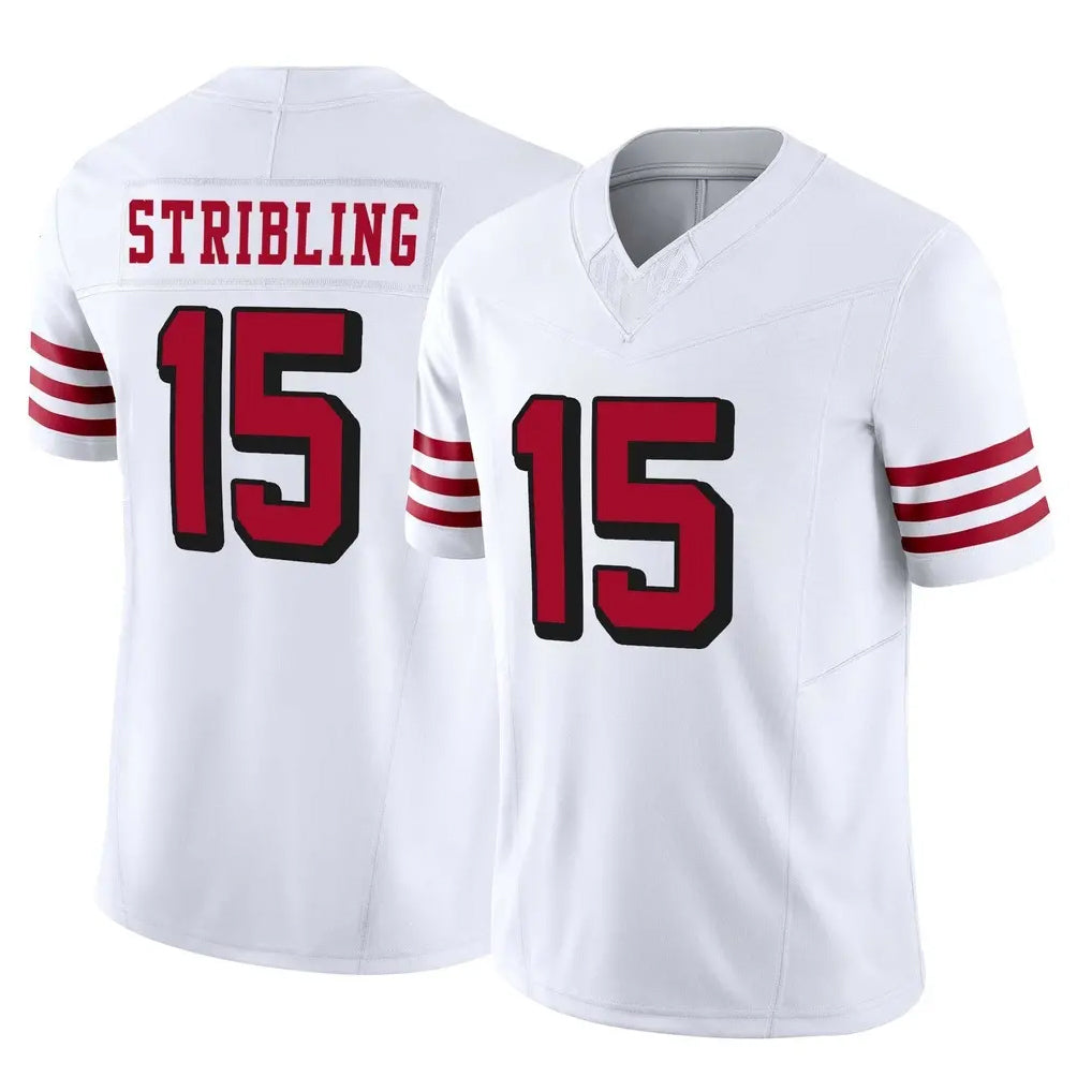 SF.49ers #15 De'Zhaun Stribling Player White Limited Alternate Vapor F.U.S.E. Home Game STECN Stitched Jerseys