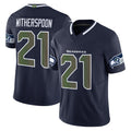 S.Seahawks #21 Devon Witherspoon Player Navy Rivalries Vapor Limited Home Game STECN Stitched Jerseys