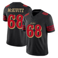 SF.49ers #68 Colton McKivitz Player Black Limited Rivalries Collection Home Game STECN Stitched Jerseys