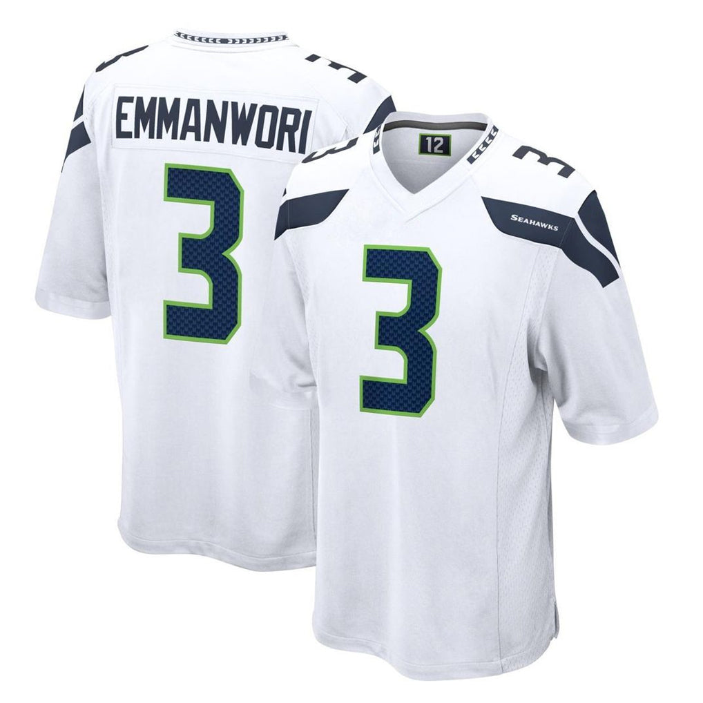 S.Seahawks #3 Nick Emmanwori Player White Home Game STECN Stitched Jerseys