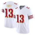 SF.49ers #13 Brock Purdy Player White 2025 Rivalries Collection Game Limited STECN Stitched Jerseys