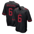 SF.49ers #6 Malik Mustapha Player Black Alternate Home Game STECN Stitched Jerseys