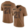 S.Seahawks #21 Devon Witherspoon Player Brown Limited Salute To Service Home Game STECN Stitched Jerseys