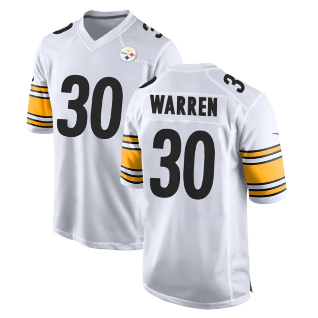 P.Steelers #30 Jaylen Warren Player White Home Game STECN Stitched Jerseys
