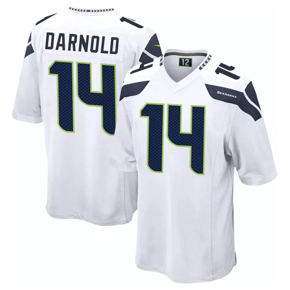 S.Seahawks #14 Sam Darnold Player White Home Game STECN Stitched Jerseys
