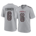 A.Cardinals #6 James Conner Player Gray Fashion Home Game STECN Stitched Jerseys