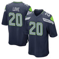 S.Seahawks #20 Julian Love Player Navy Home Game STECN Stitched Jerseys