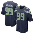 S.Seahawks #99 Leonard Williams Player Navy Home Game STECN Stitched Jerseys