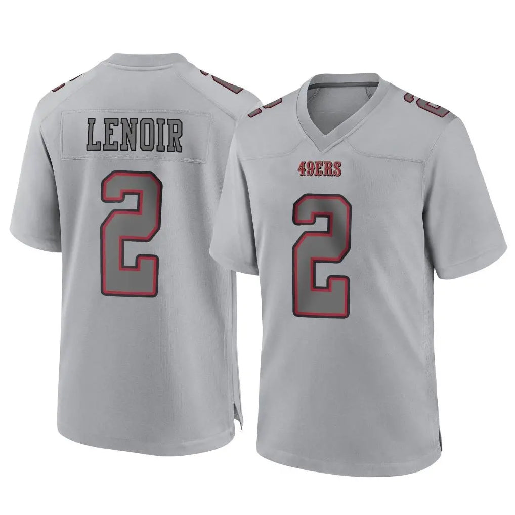 SF.49ers #2 Deommodore Lenoir Player Gray Atmosphere Fashion Home Game STECN Stitched Jerseys