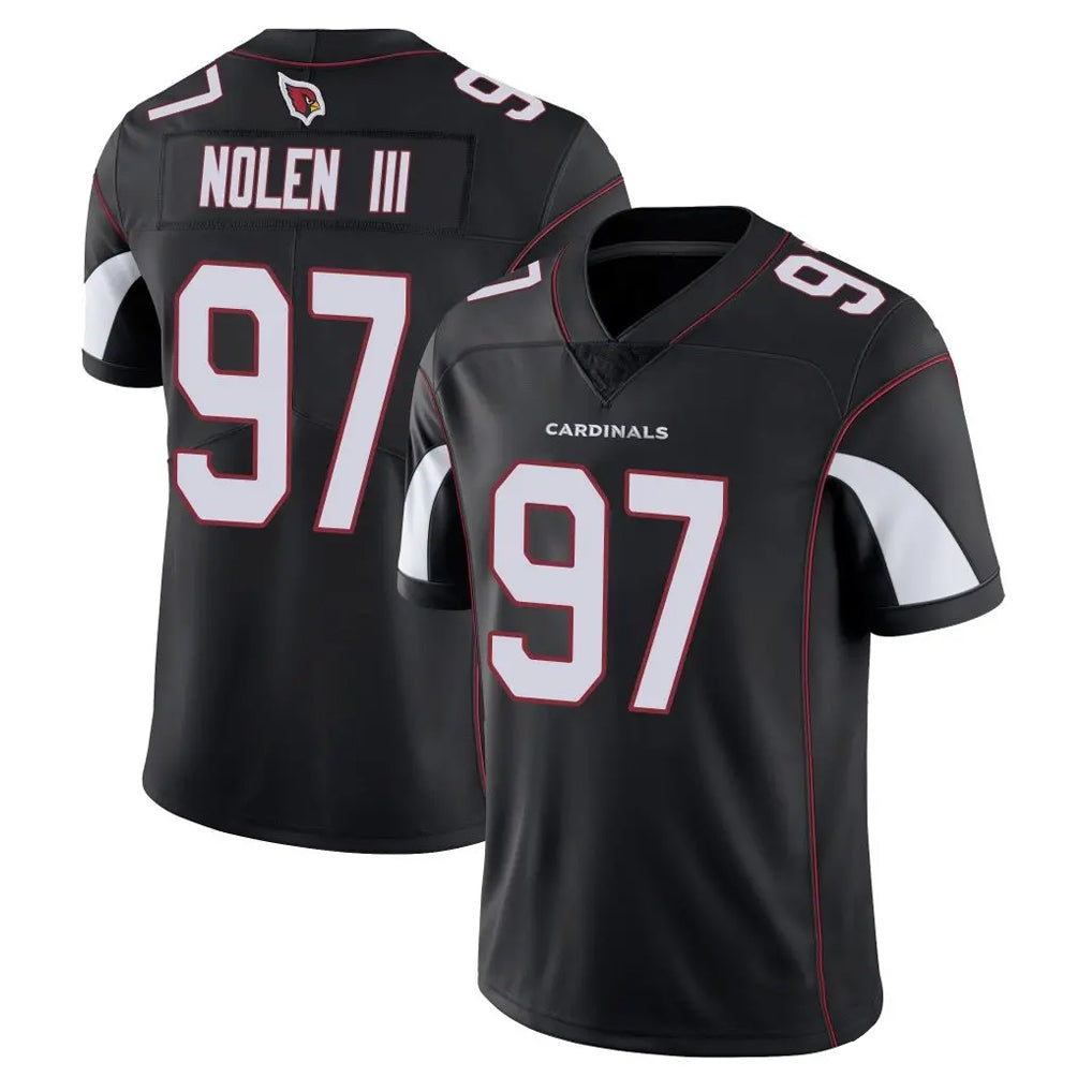 A.Cardinals #97 Walter Nolen III Player Black Vapor Limited Home Game STECN Stitched Jerseys
