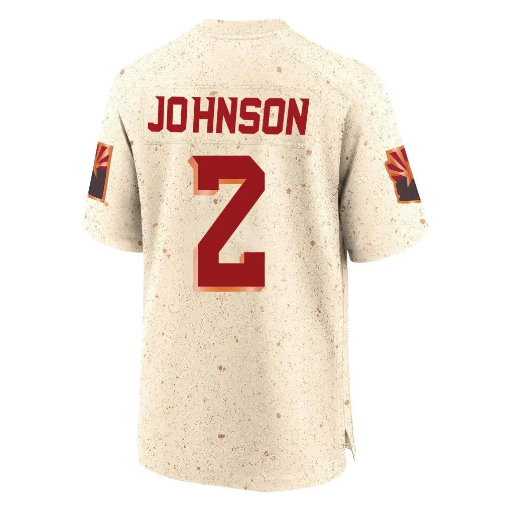 A.Cardinals #2 Will Johnson Player Cream Rivalries Collection Game STECN Stitched Jerseys