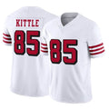 SF.49ers #85 George Kittle Player White Limited Alternate Vapor F.U.S.E. Home Game STECN Stitched Jerseys