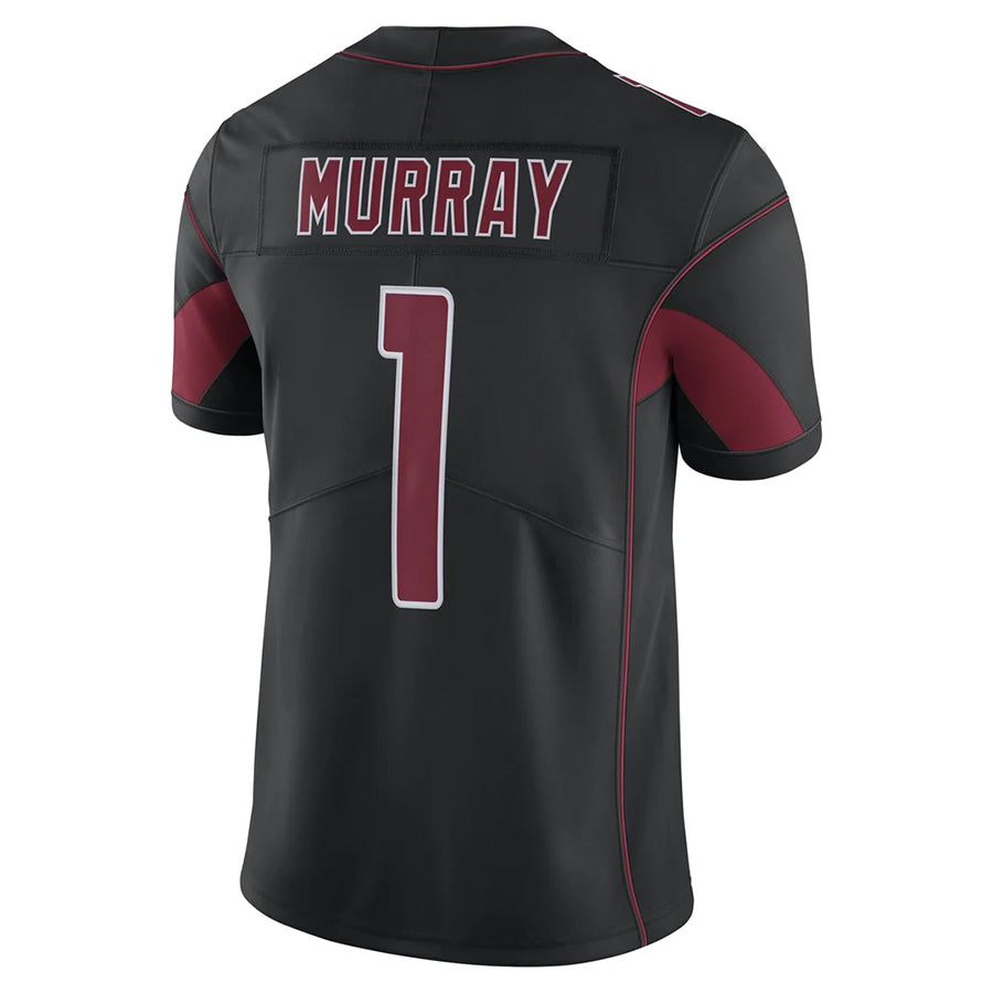 A.Cardinals #1 Kyler Murray Player Black Limited Elite Home Game STECN Stitched Jerseys