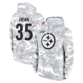 P.Steelers #35 Jamel Dean Player Arctic Camo Limited Salute to Service Pullover Hoodies Game STECN Stitched Jerseys