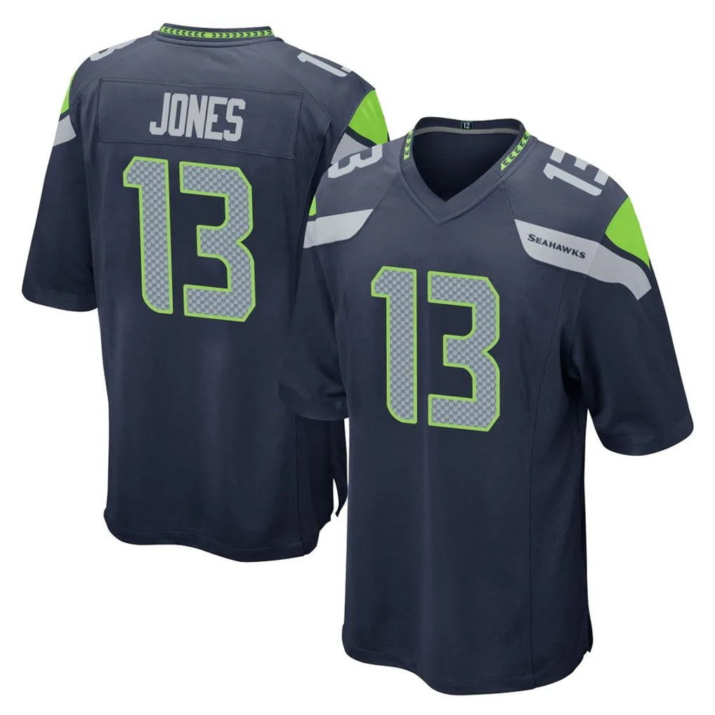 S.Seahawks #13 Ernest Jones IV Player Navy Home Game STECN Stitched Jerseys