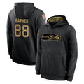 S.Seahawks #88 AJ Barner Player Black Salute to Service Hoodies Limited Game STECN Stitched Jerseys