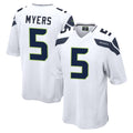 S.Seahawks #5 Jason Myers Player White Home Game STECN Stitched Jerseys