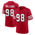 SF.49ers #98 Mykel Williams Player Red Limited Alternate Home Game STECN Stitched Jerseys