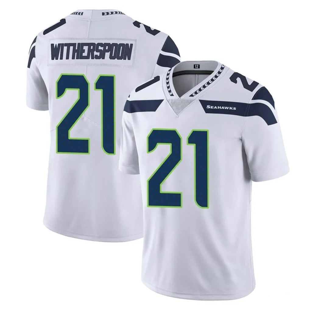 S.Seahawks #21 Devon Witherspoon Player White Limited Vapor Untouchable Home Game STECN Stitched Jerseys