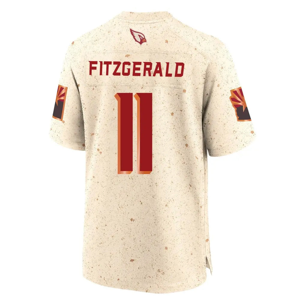 A.Cardinals #11 Larry Fitzgerald Player Cream Rivalries Collection Game STECN Stitched Jerseys