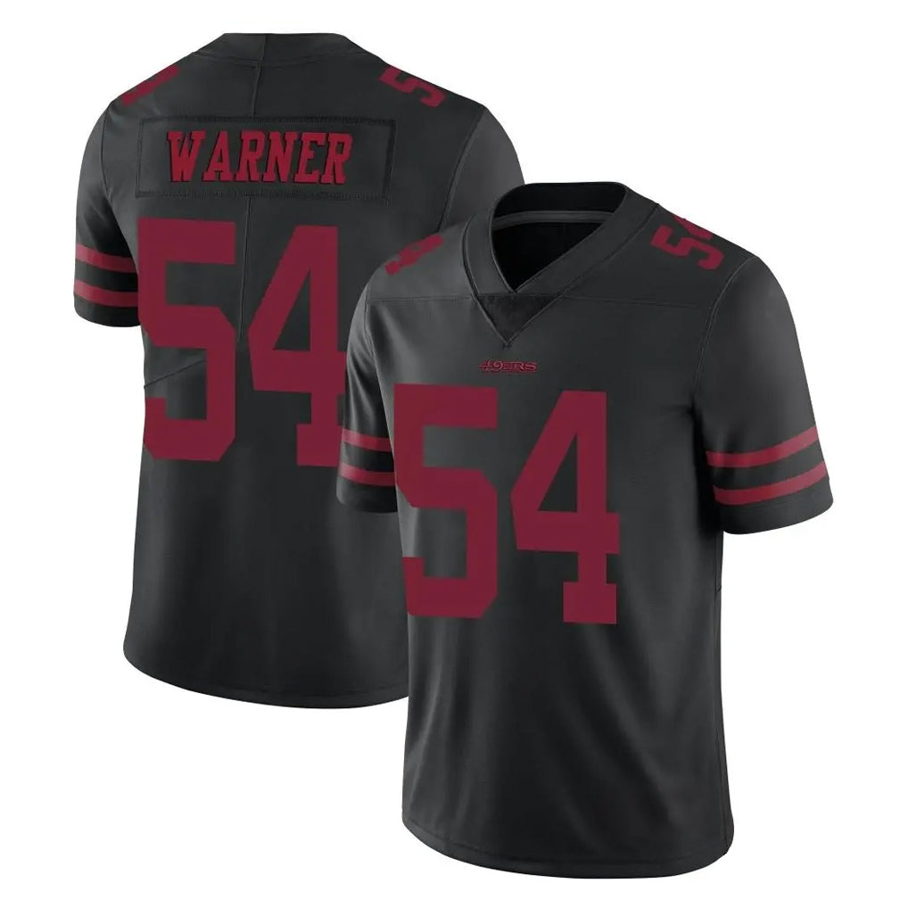 SF.49ers #54 Fred Warner Player Black Alternate Limited Vapor Untouchable Home Game STECN Stitched Jerseys