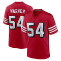 SF.49ers #54 Fred Warner Player Red Limited Alternate Home Game STECN Stitched Jerseys