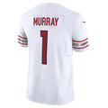 A.Cardinals #1 Kyler Murray Player White Vapor F.U.S.E. Limited Home Game STECN Stitched Jerseys