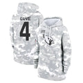 A.Cardinals #4 Jeremiyah Love Player Arctic Camo Salute to Service Hoodies STECN Stitched Jerseys