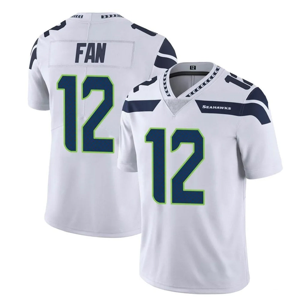 S.Seahawks #12 12th Fan Player White Limited Vapor Untouchable Home Game STECN Stitched Jerseys