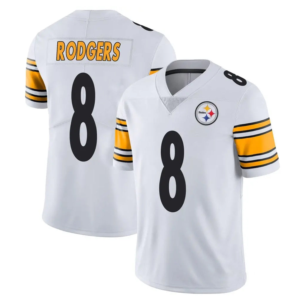 P.Steelers #8 Aaron Rodgers Player White Limited Vapor Untouchable Home Game STECN Stitched Jerseys
