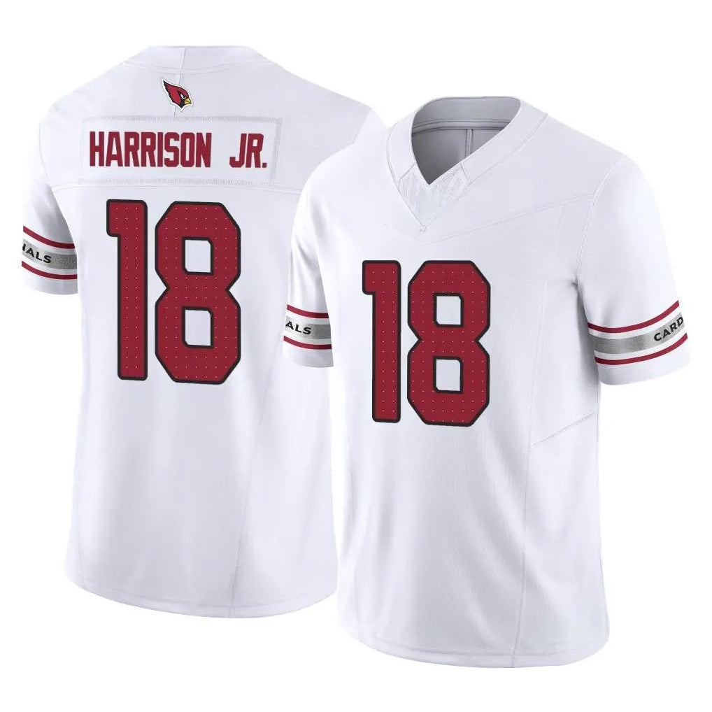 A.Cardinals #18 Marvin Harrison Jr. Player White Vapor F.U.S.E. Limited Home Game STECN Stitched Jerseys
