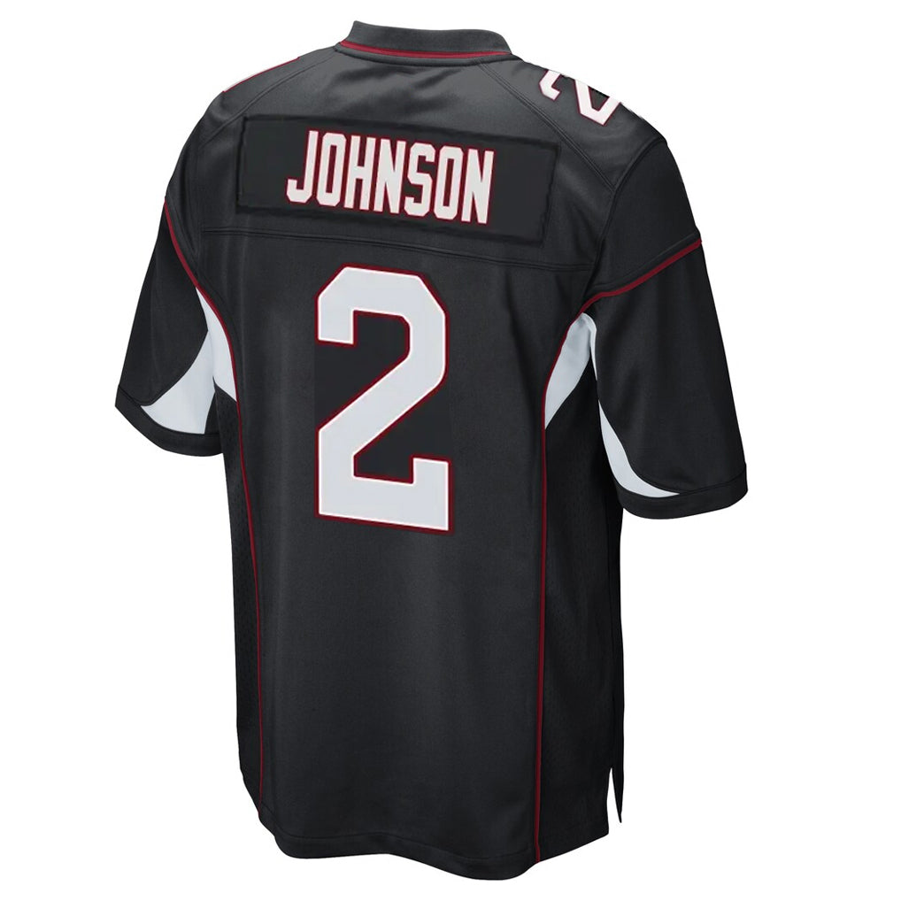A.Cardinals #2 Will Johnson Player Black Home Game STECN Stitched Jerseys